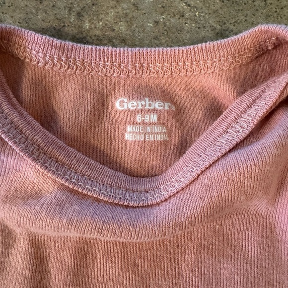 Gerber Infant Bodysuit Collection - Light Blue, Coral, Mustard, Peach,Size 6-9M - Picture 10 of 10